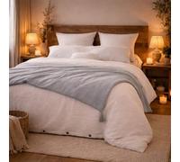 HOME LINGE PASSION Bout de Lit/Édredon/Chemin de lit Gris Glacier 90x200 cm