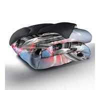 Home Linge Passion Couette Enveloppe Paris Bleu Coton Multicolore 240 x 220 cm 54209