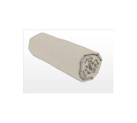 Home Linge Passion - Drap Housse 100% Coton 140x190 cm - Bonnet 25 cm - Beige Ivoire
