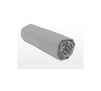 Home Linge Passion - Drap Housse 100% Coton - 57 Fils/cm² - Taille 160x200 cm - Gris Clair - Bonnet 25 cm - Tissage serré - Doux, Respirant, Lavable - Home linge passion