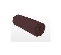 Home Linge Passion Drap Housse 100% Coton - 57 Fils/cm² - Taille 180x200 cm -Chocolat - Bonnet 25 cm - Tissage serré - Doux, Respirant, Lavable