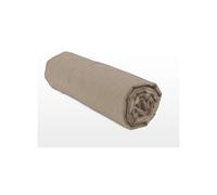 Home Linge Passion Drap Housse Beige foncé 160x200 +25 cm 100% Coton 57 Fils (Label Oeko-Tex)