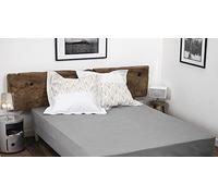 HOME LINGE PASSION, Drap Housse Gris Clair 160x200 +35 cm 100% Coton 57 Fils (Label Oeko-TEX)