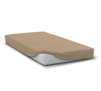 Home Linge Passion - Drap-Housse Microfibre 82g - Doux, Respirant, Repassage Ultra Facile - Beige - Drap lit 90x190 cm - Bonnet 30 cm - Lavable, séchage Rapide, Entretien Facile