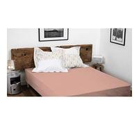 HOME LINGE PASSION, Drap Housse Rose Poudre 140x190 +30 cm 100% Coton 57 Fils (Label Oeko-TEX)