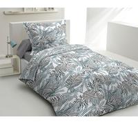 Home Linge Passion, Housse de Couette - 2 Pièces, 100% Coton - 57 Fils, 1 Personne - 140x200 cm, AMAZONIE Gris