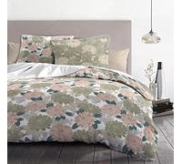 Home Linge Passion | Housse de Couette - 3 Pièces | 100% Coton - 57 Fils | 2 Personne - 240x260 cm | VENDOMES Vert