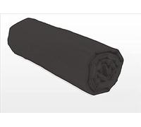 Home Linge Passion - Lot DE 2 DRAPS Housse UNI 100% Coton - Bonnet 25 Couleurs - Noir, MATIÈRE - 100% Coton, Tailles - 160 x 200 cm