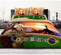 Home Linge Passion Parure de Couette 100% Coton 220x240 cm Dream in Copacabana Sable