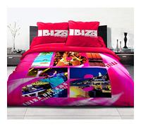 Home Linge Passion Parure de Couette 100% Coton 220x240 cm Dream in Ibiza Rouge