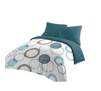 Home Linge Passion Housse de Couette Vert Cercles 220 x 240 cm