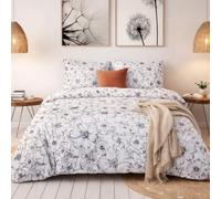 HOME LINGE PASSION - Parure de Couette 220x240 cm - 100% Coton - Housse + 2 Taies - Motif Kirela