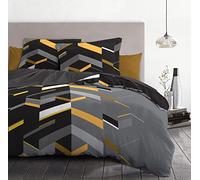 HOME LINGE PASSION Parure de Couette 220x240 cm Motif Marco Yellow