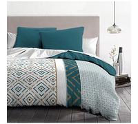 Home Linge Passion Parure DE Couette 240x260 Ethno Bleu Canard