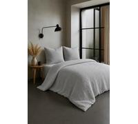 HOME LINGE PASSION Parure de Couette en Gaze de Coton 140x200 cm Gris