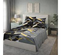 HOME LINGE PASSION Parure de Drap 240x300 cm Motif Marco Yellow