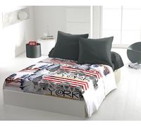 Home Linge Passion Parure de Drap 4 pièces Microfibre 240x300 cm New York City