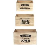 HOME - Lot de 3 Cagettes Gigognes Naturelles -