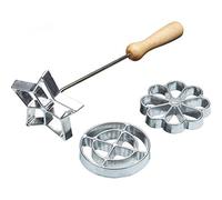 Home Made Swedish Rosette Gaufrier/Moule à Biscuits, Métal, 4 Pièces