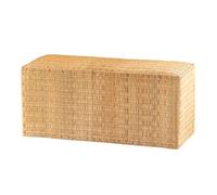 Home Maison - Banc en Paille Tressée Fait Main - Osier - Structure Solide en Fibres Naturelles Tressées - Usage Polyvalent : Assise, Repose-Pieds, Décoration - 90 x 40 cm - Naturel