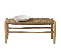 Home Maison - Banc marocain doum tressage Central Bois Naturel 100 x 35 x 35 cm