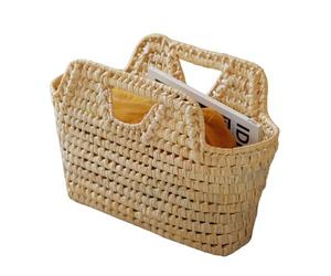 Home Maison - Cabas Parisien Naturel avec Anses Intégrées - Accessoires Déco - Jute - Design Intemporel et Texture Authentique - Format Rectangulaire Pratique - Taille 40 x 30 cm - Naturel