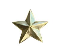 Home Maison - Déco Murale Étoile en Relief Laiton - Métal Finition Doré Mat - Élégance Et Lumière pour Intérieur - Accessoire Décoratif Unique - Taille Petite 5 cm - Couleur Doré Mat