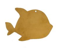 Home Maison - Déco Murale Poisson en Laiton - Métal - Élégance Artisanale - Fixation Murale ou Suspension - Idéale pour Salon, Chambre, Bureau - Taille 9 x 7 cm - Couleur Doré