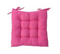 HOME MAISON Decostars - Galette de Chaise piquée Polyester Fuchsia 38x38 cm