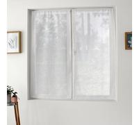 HOME MAISON Decostars - Paire de Petits voilages brodés de sphères Polyester Blanc 60x90 cm