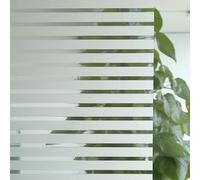 Home Maison - Film Électrostatique à Rayures - 100% PVC - Protection Solaire - Repositionnable Sans Colle - Intimité et Protection UV - 90 x 200 cm - Blanc