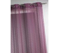 Home Maison Voilage tissé et fileté à Grande Largeur, 100% Polyester, Prune, 140 x 240 cm