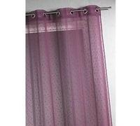 Home Maison HM6923305 Voilage Tissé/Fileté à Grande Largeur Polyester Prune 140 x 240 cm G