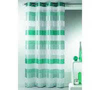 Home Maison HM6941399 Voilage Fantaisie à Rayures Horizontales Tissée Polyester Aqua 140 x 240 cm