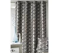 Home Maison HM69791982 Rideau en Jacquard à Imprimés Géométriques Polyester Bleu 140 x 260 cm