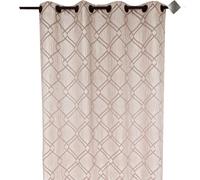 Home Maison HM698853754 Panneau Ameublement Jacquard Crash Lignes Croisées Zurich Ivoire 135 x 260 cm