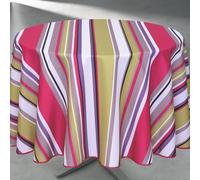 Home Maison - Nappe Carrée Enduite Antitache - 100% Polyester - Déperlant - pour Table Cuisine ou Jardin - Ourlet Qualitatif - Facile Entretien - Ø180 x 180 cm - Blanc