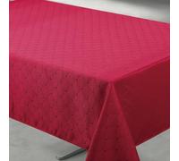 Home Maison - Nappe Rectangulaire Extérieure Esprit Bord de Mer - Polyester Enduit - Anti-Taches et Imperméable - Idéale pour Jardin et Cuisine - 145 x 240 cm - Rouge