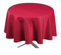 Home Maison - Nappe Ronde Extérieure Esprit Bord de Mer - Polyester Enduit - Anti-Taches et Imperméable - Idéale pour Jardin et Cuisine - Accueille 4 à 6 Convives - Ø 160 cm - Rouge