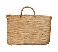 Home Maison - Panier Suspendu Osier - Feuille de Palmier Tressée Main - Anse pour Suspension - Idéal pour Intérieur Bohème, Scandinave, Tropical - 30 x 5 x 20 cm - Naturel