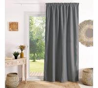 Home Maison QABANE - Rideau à Galon Fronceur Occultant Ignifugé M1 Non Feu - Polyester Obscurcissant - Sécurité pour ERP, Hôtels, Restaurants - 240 x 260 cm - Gris Anthracite