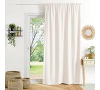 Home Maison QABANE - Rideau Ignifugé M1 Galon Fronceur - Rideaux - Polyester - Sécurité ERP - Tissage Demi-Natté - pour Hôtels Restaurants Salles Spectacle - 300 x 260 cm - Naturel