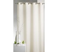 Home Maison Rideau Ameublement Uni Microfibre Ivoire 135 x 180 cm