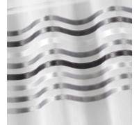 Home Maison - Rideau Droit à la Paire en Etamine Rayures Horizontales - Polyester - Prêt-à-Poser avec Ourlet Passe Tringle - pour Fenêtres de Salon et Chambre - 70 x 160 cm - Gris Clair