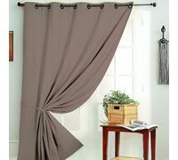 HOME MAISON - Rideau occultant Non feu m1 Polyester Taupe 140x260 cm