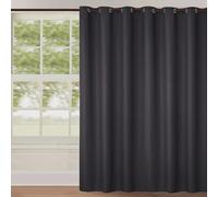HOME MAISON - Rideau occultant uni Grande Largeur Polyester Gris Anthracite 240x260 cm