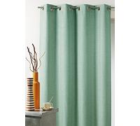 Home Maison - Rideau Toile Uni Aspect Naturel - 100% Polyester - Prêt-à-Poser avec 8 Œillets Ronds Argentés - Installation Facile pour Salon Fenêtre - 140 x 260 cm - Taupe