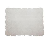 HOME MAISON Sud Etoffe - Set de Table morphée Miel Coton Blanc 30x45 cm