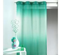 Home Maison - Voilage en Étamine à Imprimés Tie and Dye - 100% Polyester - Tamisant, Transparent - Salon, Chambre, Cuisine - 8 Œillets Ø4 cm - Prêt-à-Poser - 140 x 240 cm - Turquoise