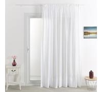 HOME MAISON - Voilage en Voile uni et plombé élégant à Galon fronceur Polyester Blanc 300x240 cm